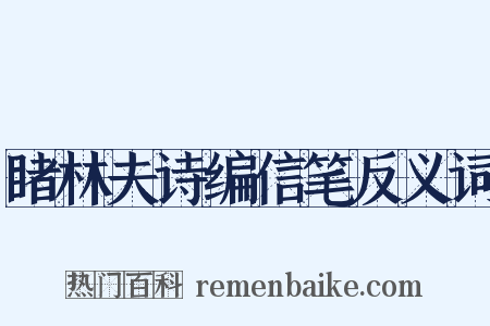 睹林夫诗编信笔反义词是什么意思的图片